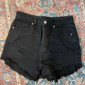 Black high waisted shorts